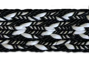 1 3/8" Mock Herringbone Black & White Trim (Made in USA)