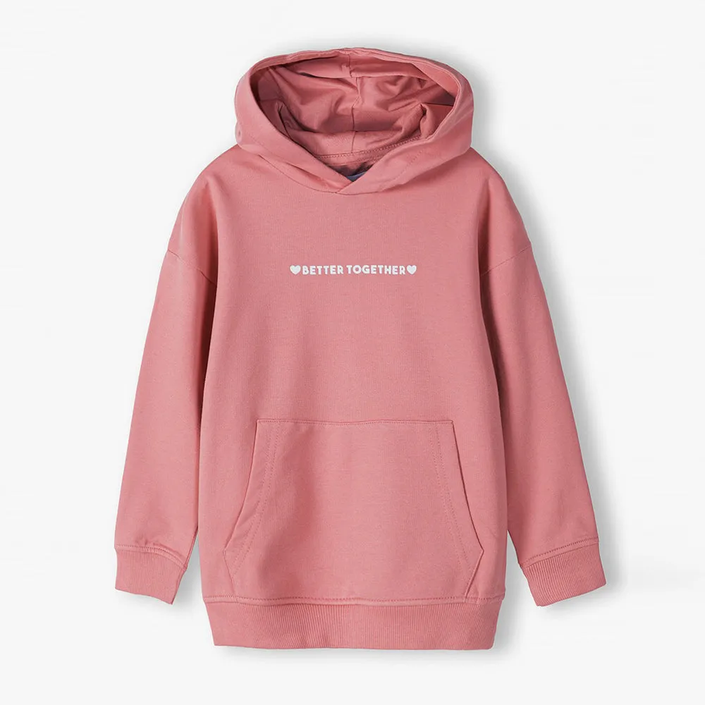 51015 Better Together Tea Pink Kangaroo Pocket  Hoodie 8407