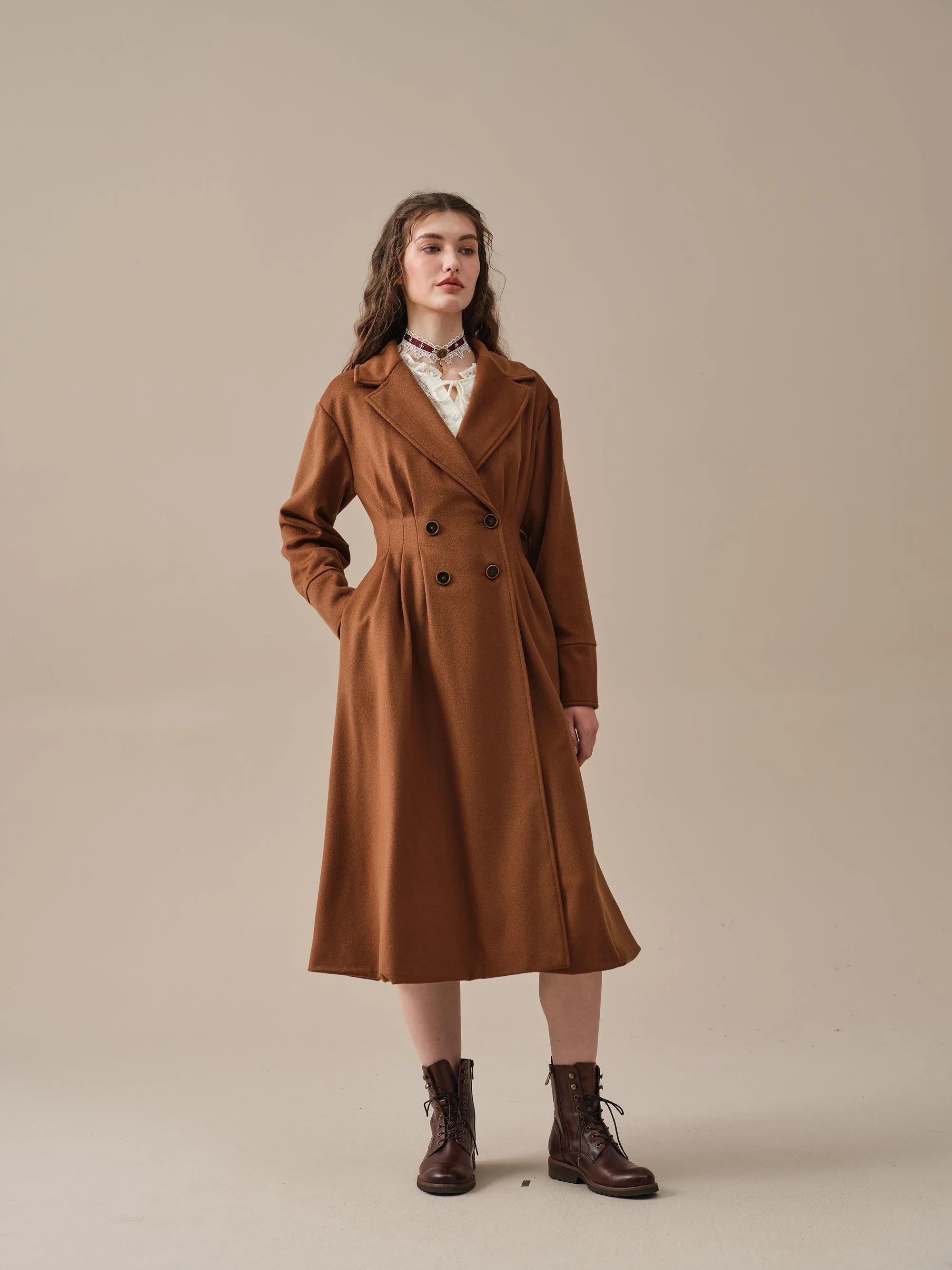 A ROMANCE 31 | DOUBLE BREASTED WOOL COAT