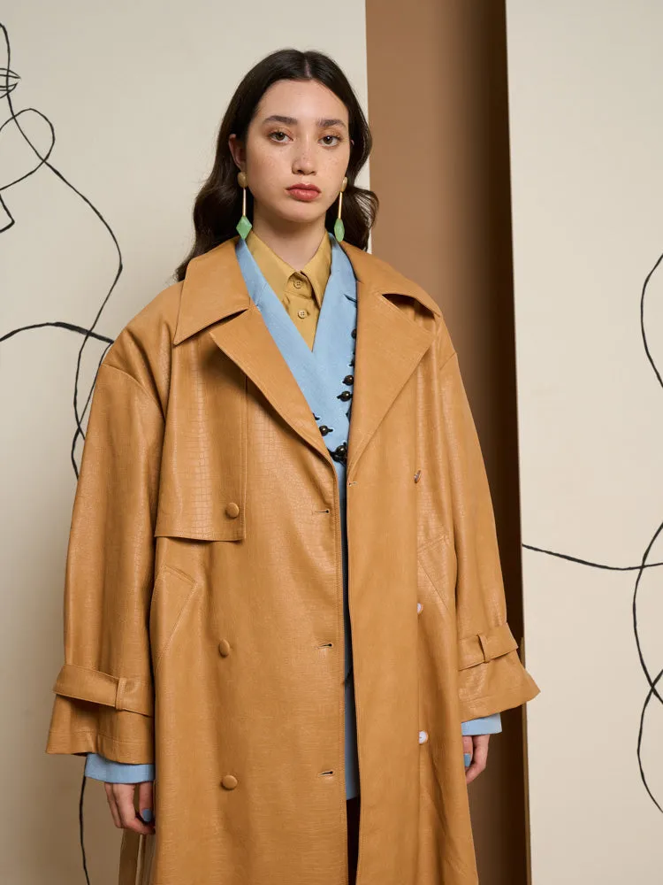 Alexa PU Trench Coat