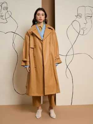 Alexa PU Trench Coat