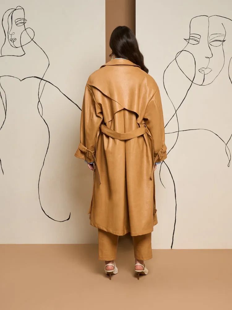 Alexa PU Trench Coat