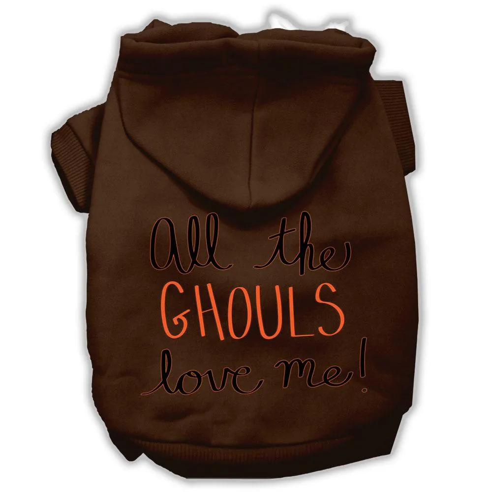 All The Ghouls Screenprint Dog Hoodie Brown Xxxl(20)