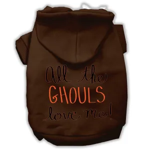 All The Ghouls Screenprint Dog Hoodie Brown Xxxl(20)