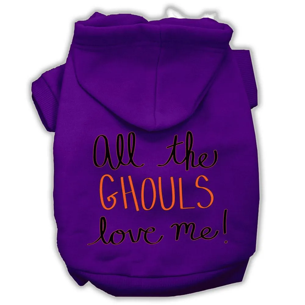 All The Ghouls Screenprint Dog Hoodie Purple Xxxl(20)