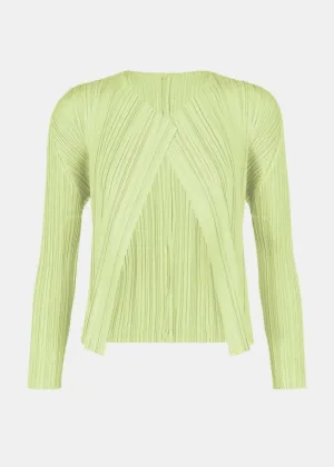 Aplle Green Mellow Pleated Cardigan