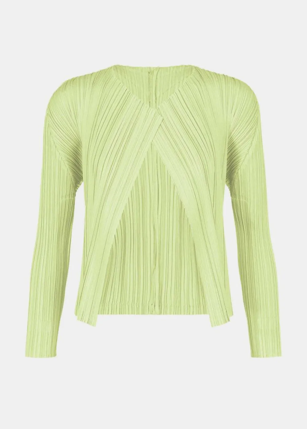 Aplle Green Mellow Pleated Cardigan