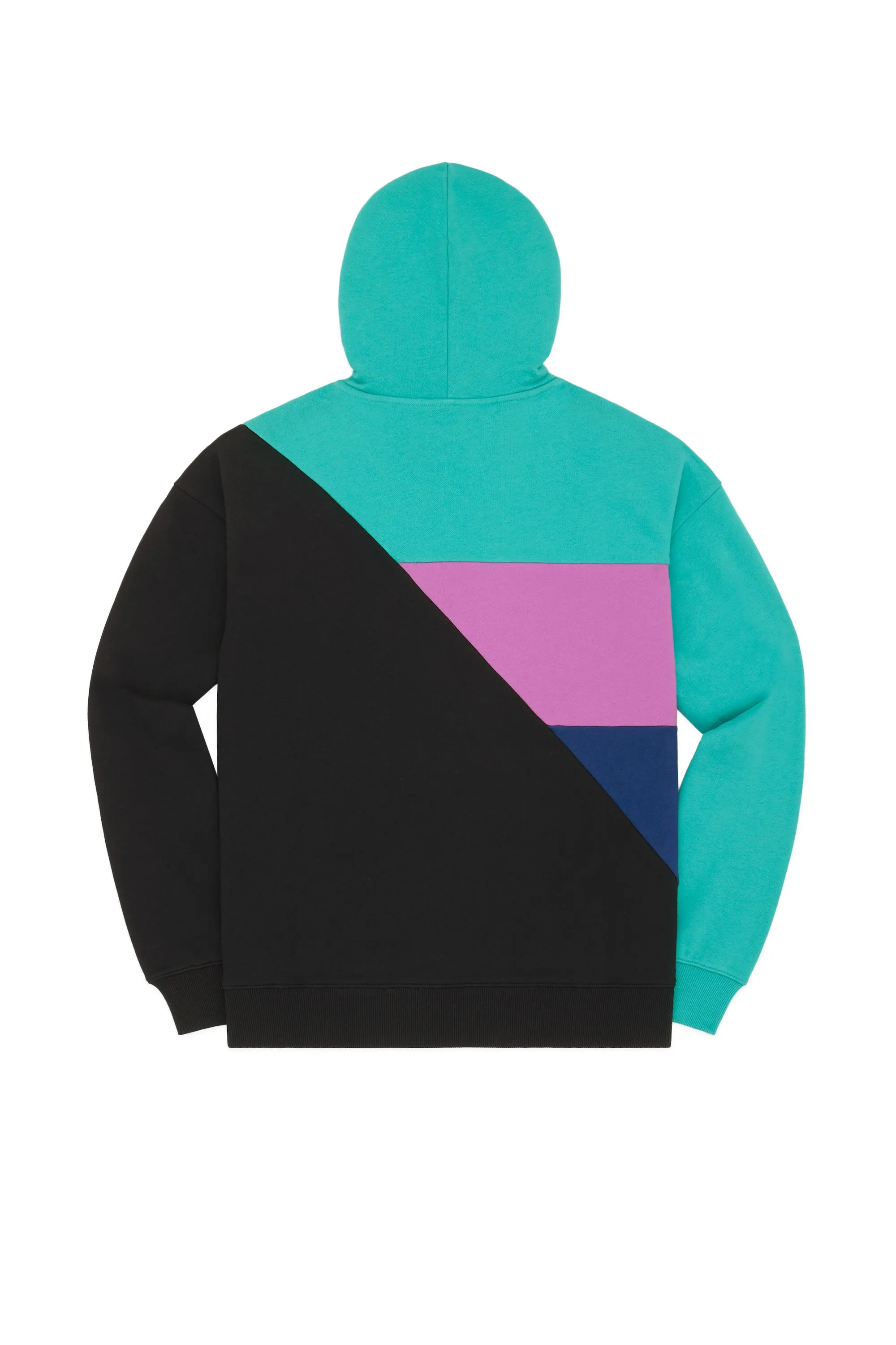 Asymmetric Color Block Hoodie