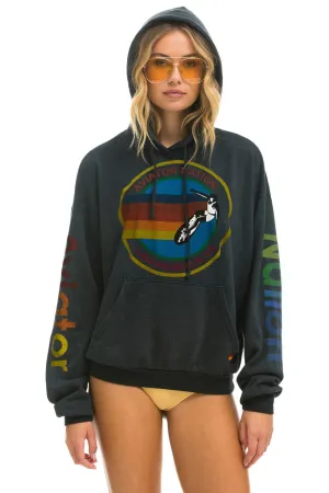 AVIATOR NATION LAGUNA BEACH RELAXED PULLOVER HOODIE - CHARCOAL