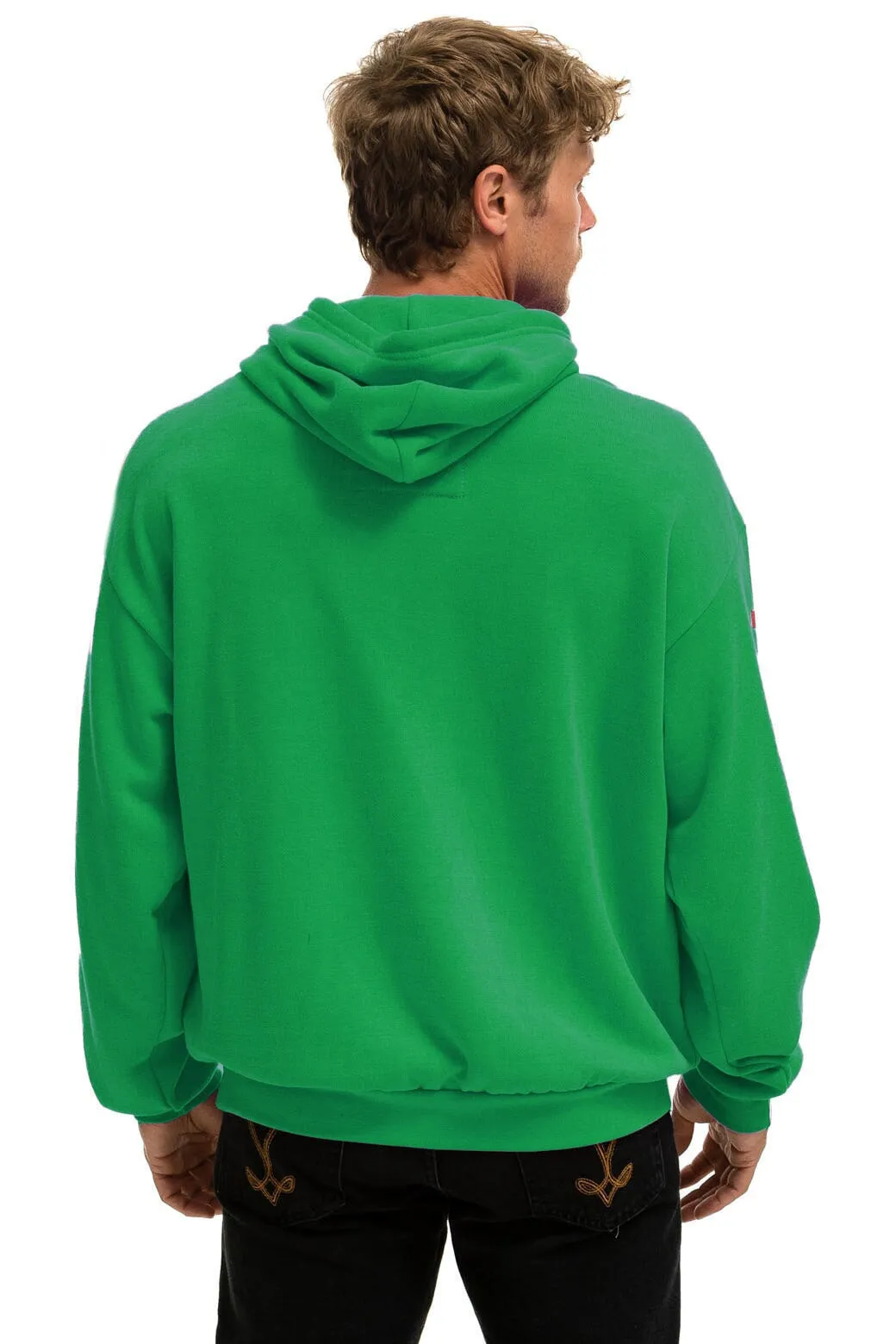 AVIATOR NATION MILL VALLEY RELAXED PULLOVER HOODIE - KELLY GREEN