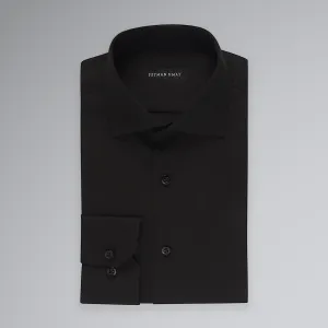 Black Solid Cotton Shirt