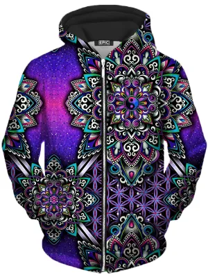 Blooming Balance Unisex Zip-Up Hoodie