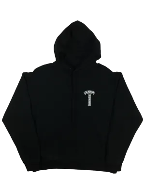 Chrome Hearts Black Spellout Vertical Logo Hoodie