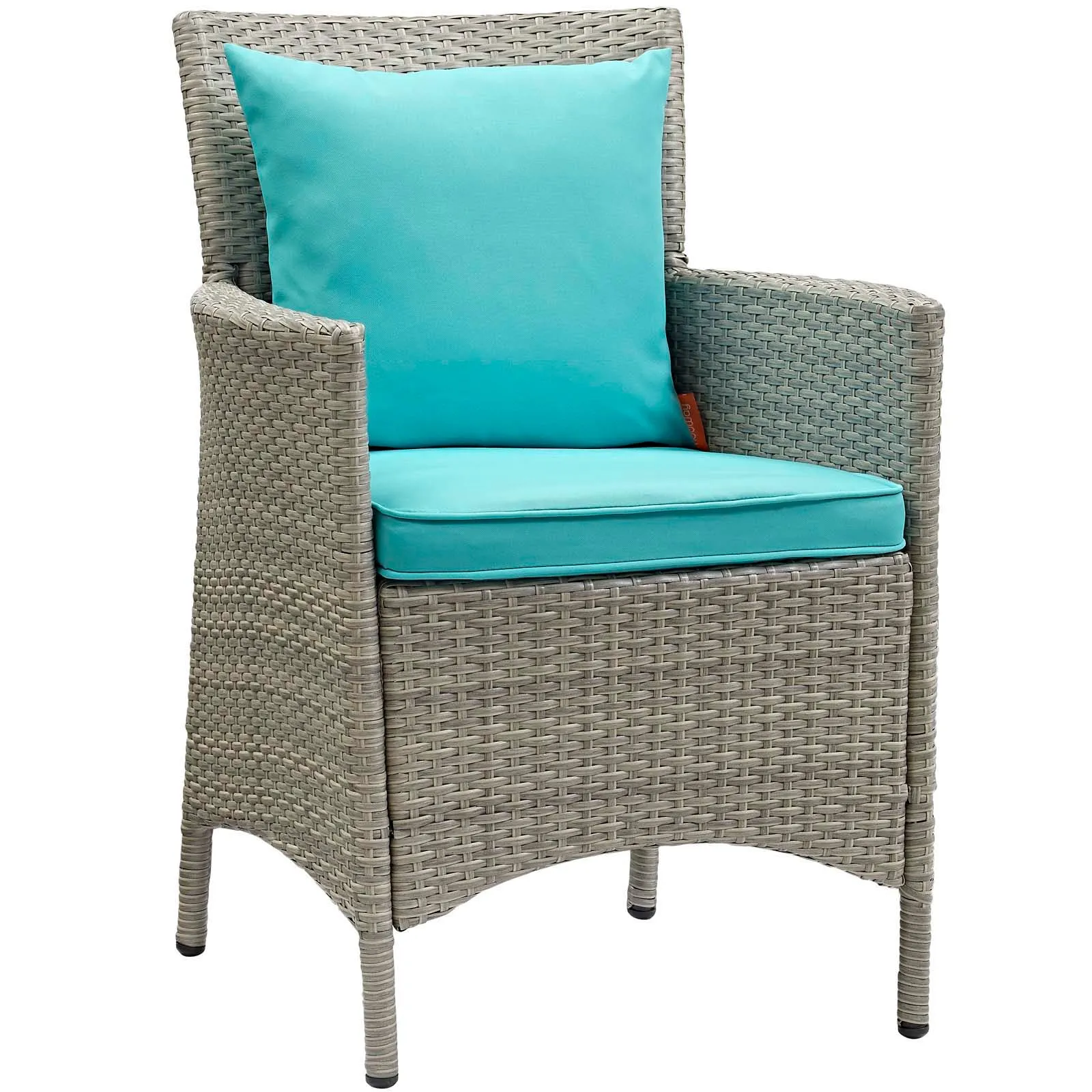 Conduit Outdoor Patio Wicker Rattan Dining Armchair Set of 4 by Modway