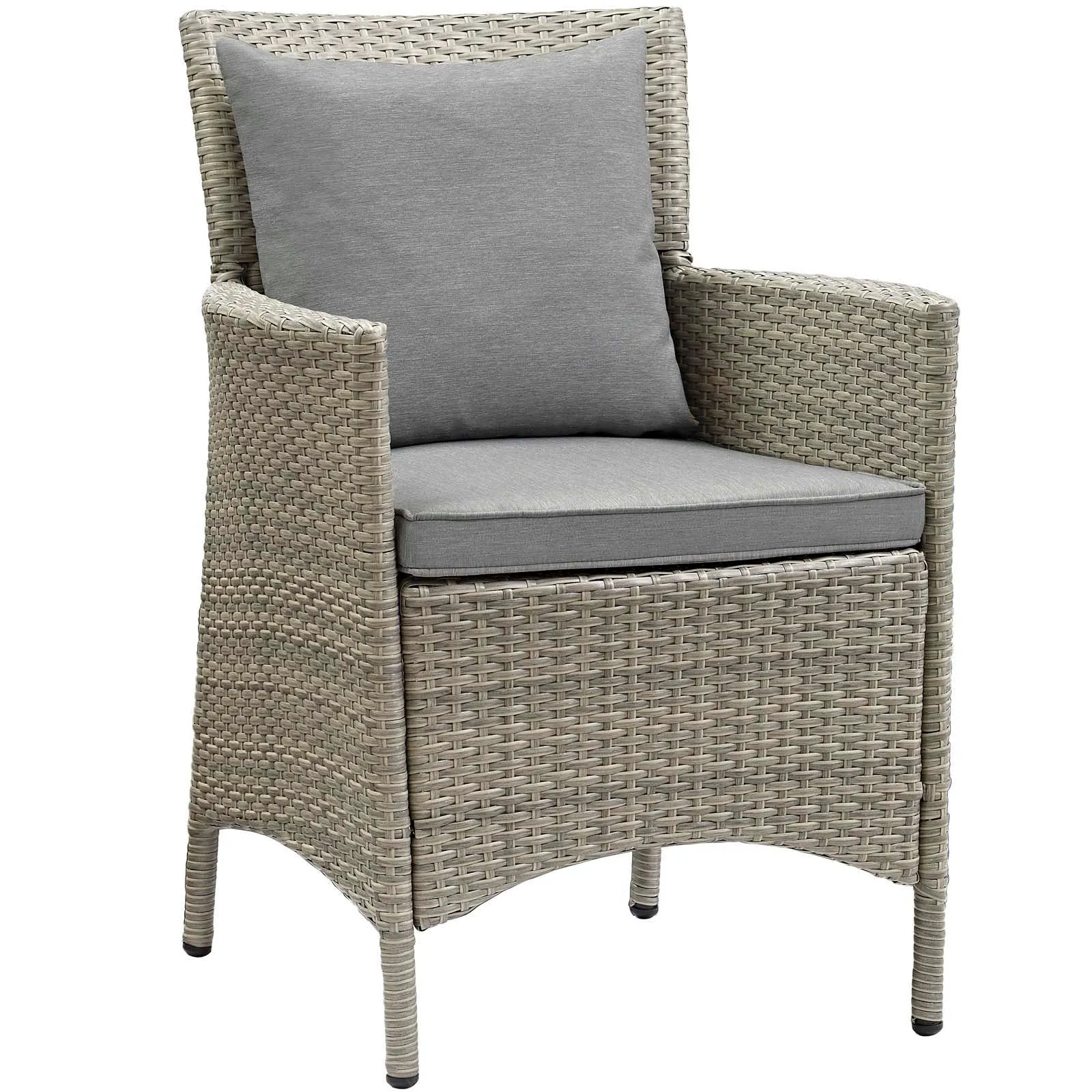 Conduit Outdoor Patio Wicker Rattan Dining Armchair Set of 4 by Modway