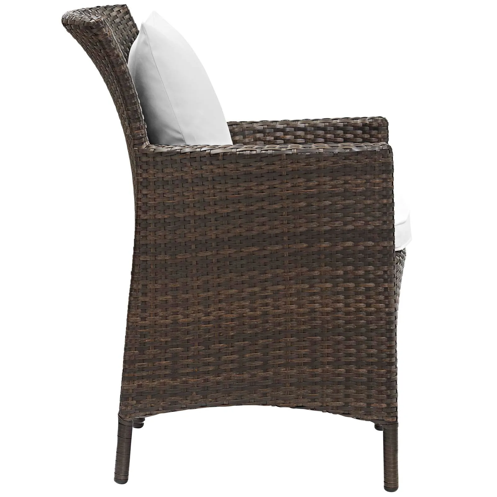 Conduit Outdoor Patio Wicker Rattan Dining Armchair