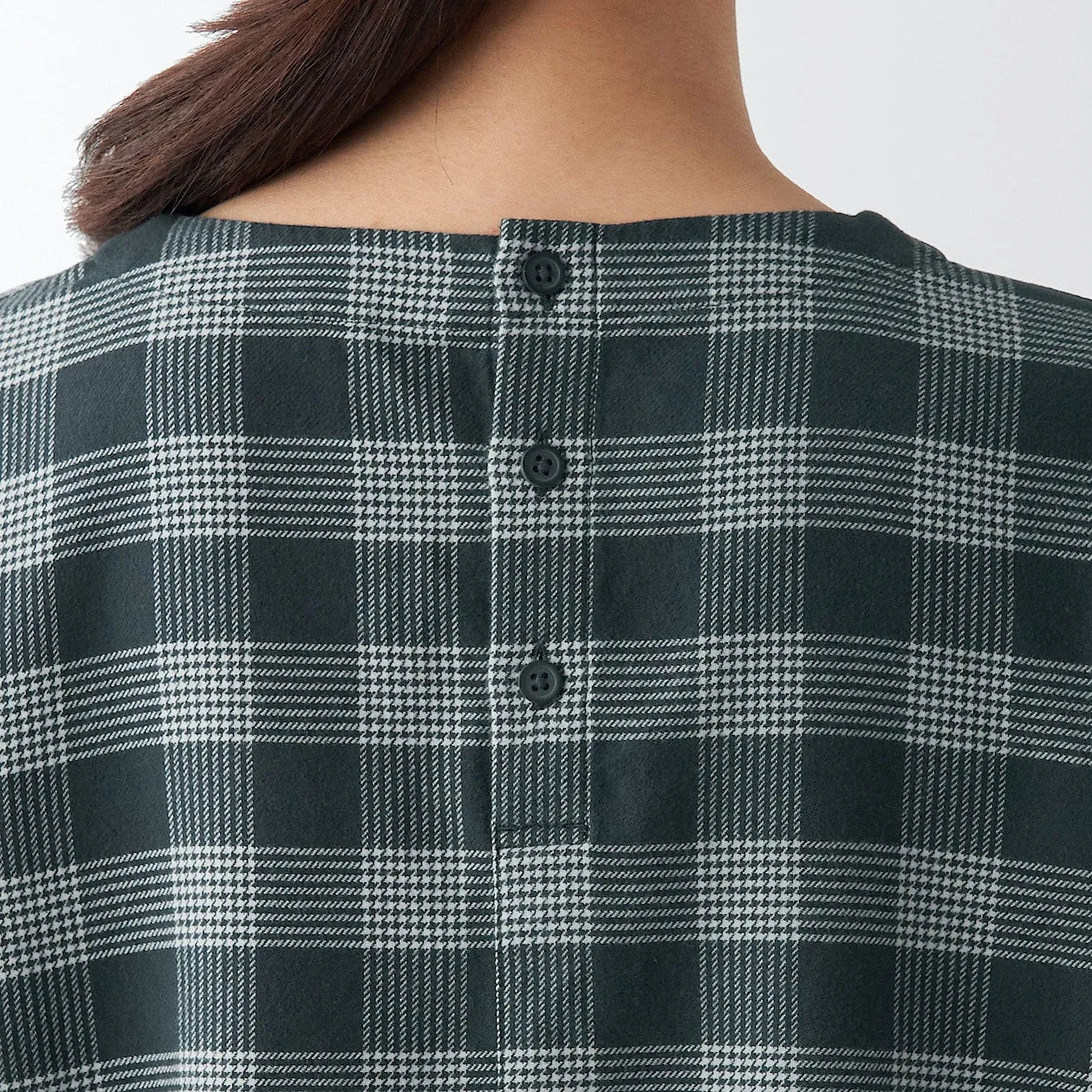 Double Brushed Flannel Long Sleeve Blouse