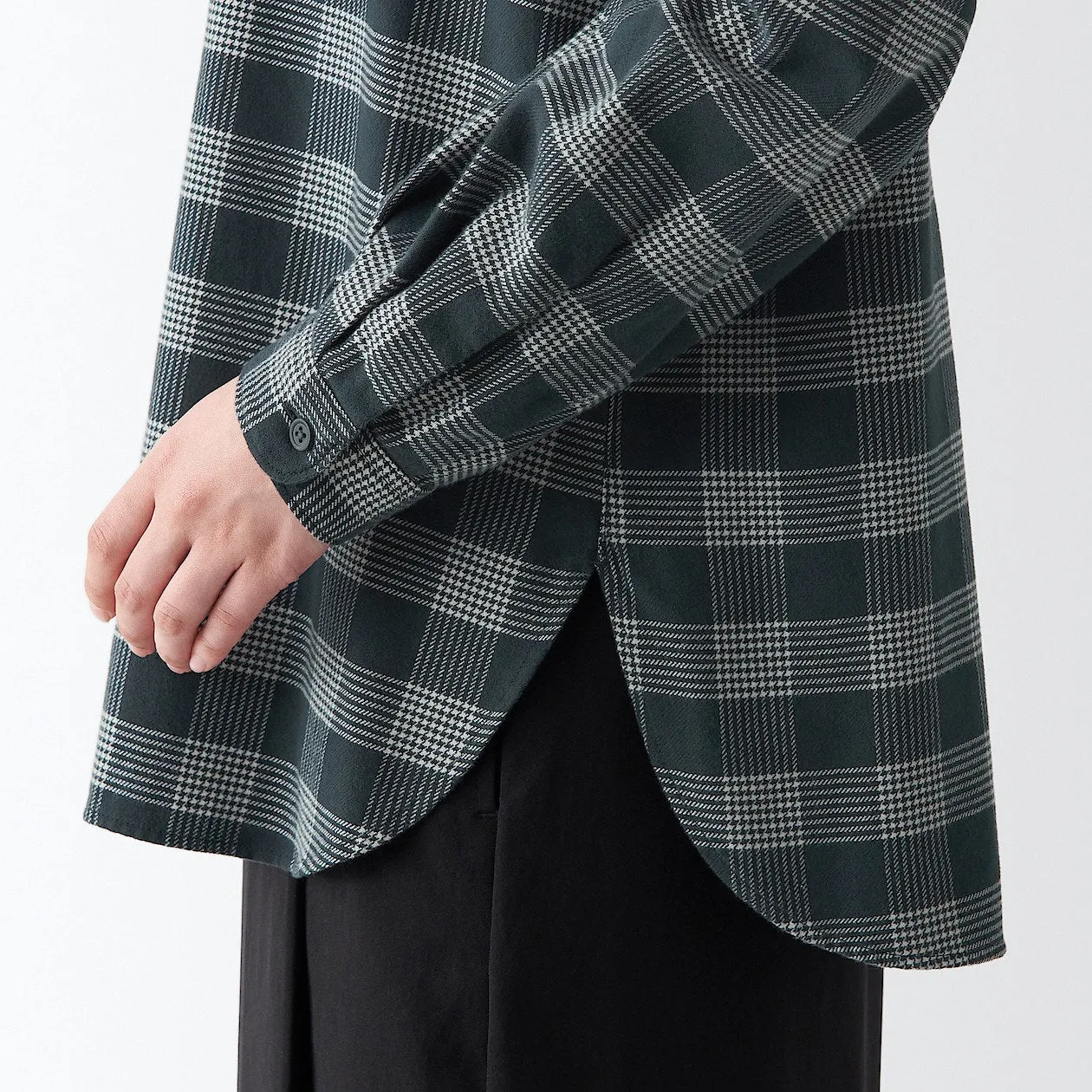 Double Brushed Flannel Long Sleeve Blouse