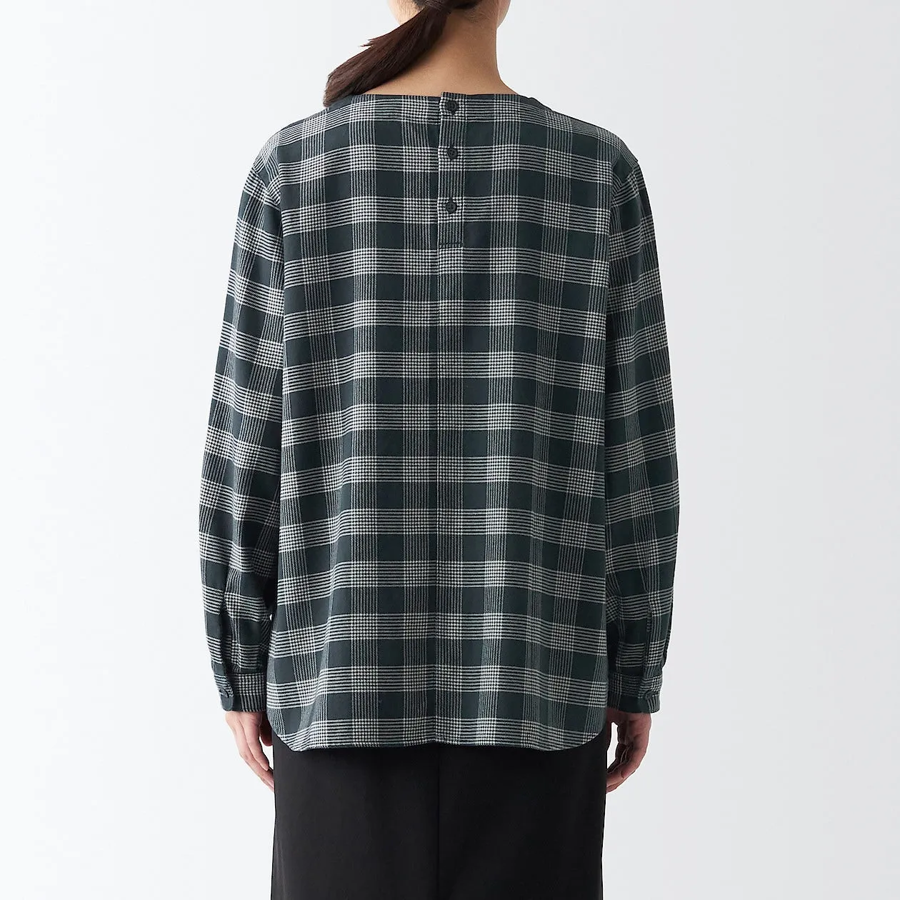 Double Brushed Flannel Long Sleeve Blouse