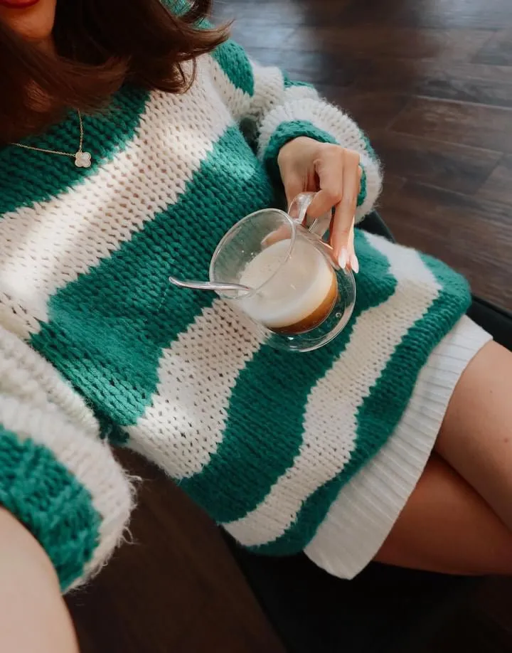 Forget Me Not Jumper in Green