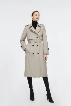 Full Length Detachable Goose Down Trench Coat