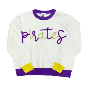 Glitter Script "Pirates" Long Sleeve Sweater