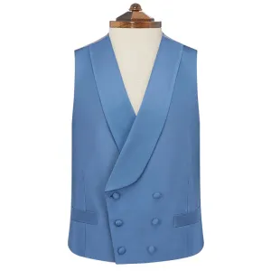 Hudson Dark Blue Twill Cotton Silk Waistcoat