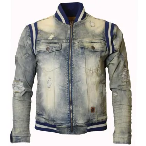 M1094 Drip Squad Varsity Denim Jacket - Dirt Wash