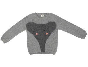 NW429 Floppy ears grey Elephant Sweater