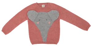 NW430 Floppy ears pink Elephant Sweater