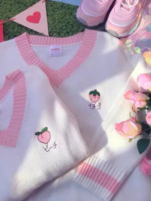 Peach & Strawberry Sweaters