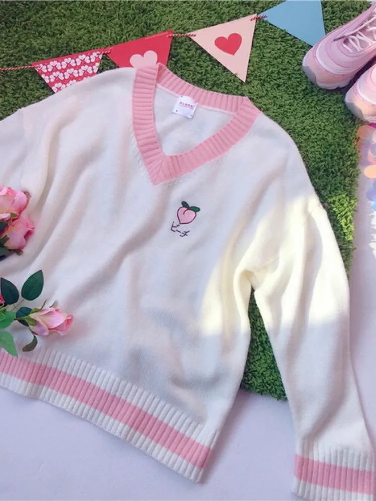 Peach & Strawberry Sweaters