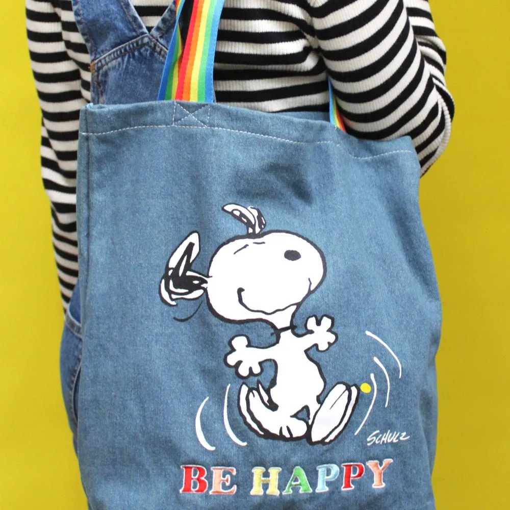 Peanuts 'Be Happy' Stonewash Tote