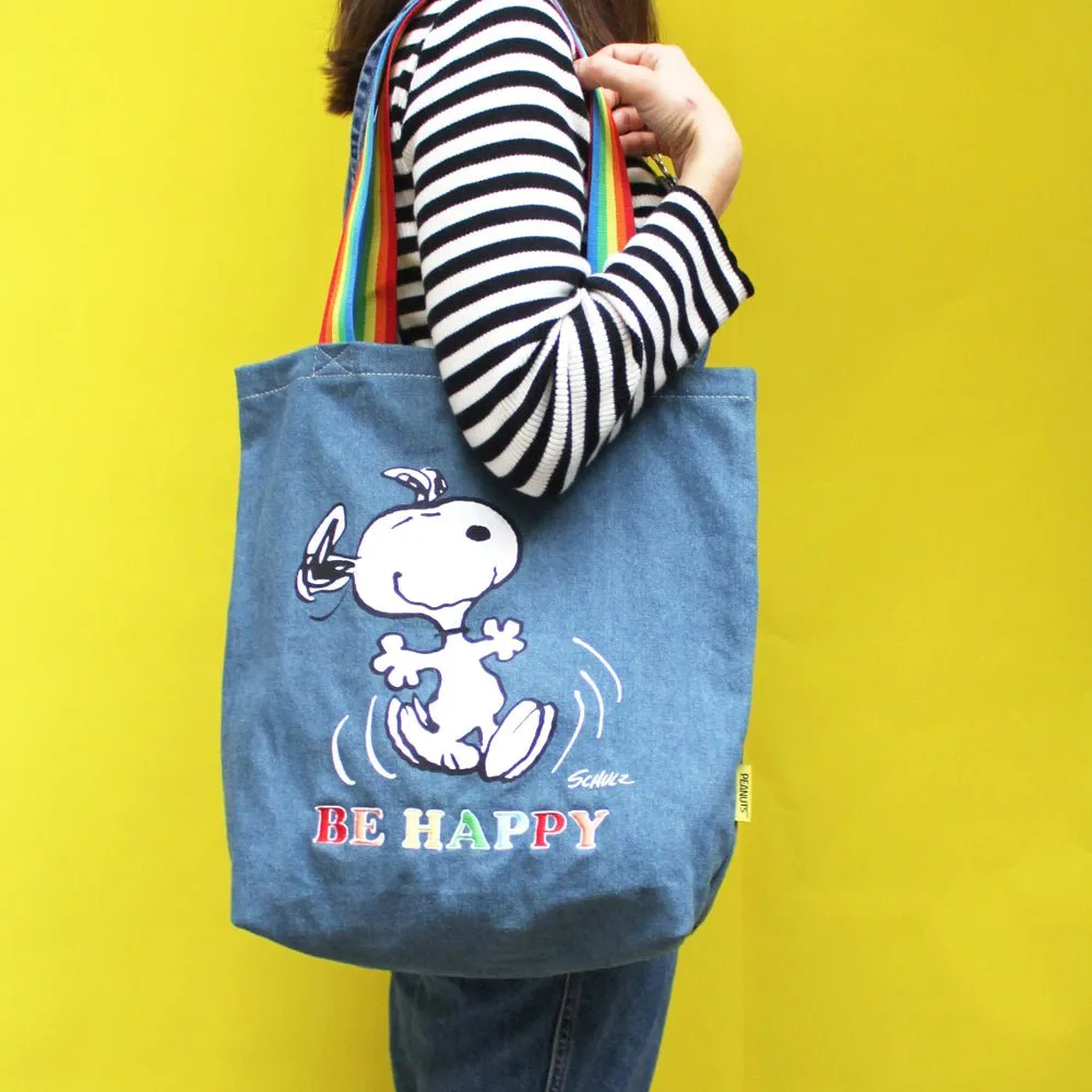 Peanuts 'Be Happy' Stonewash Tote