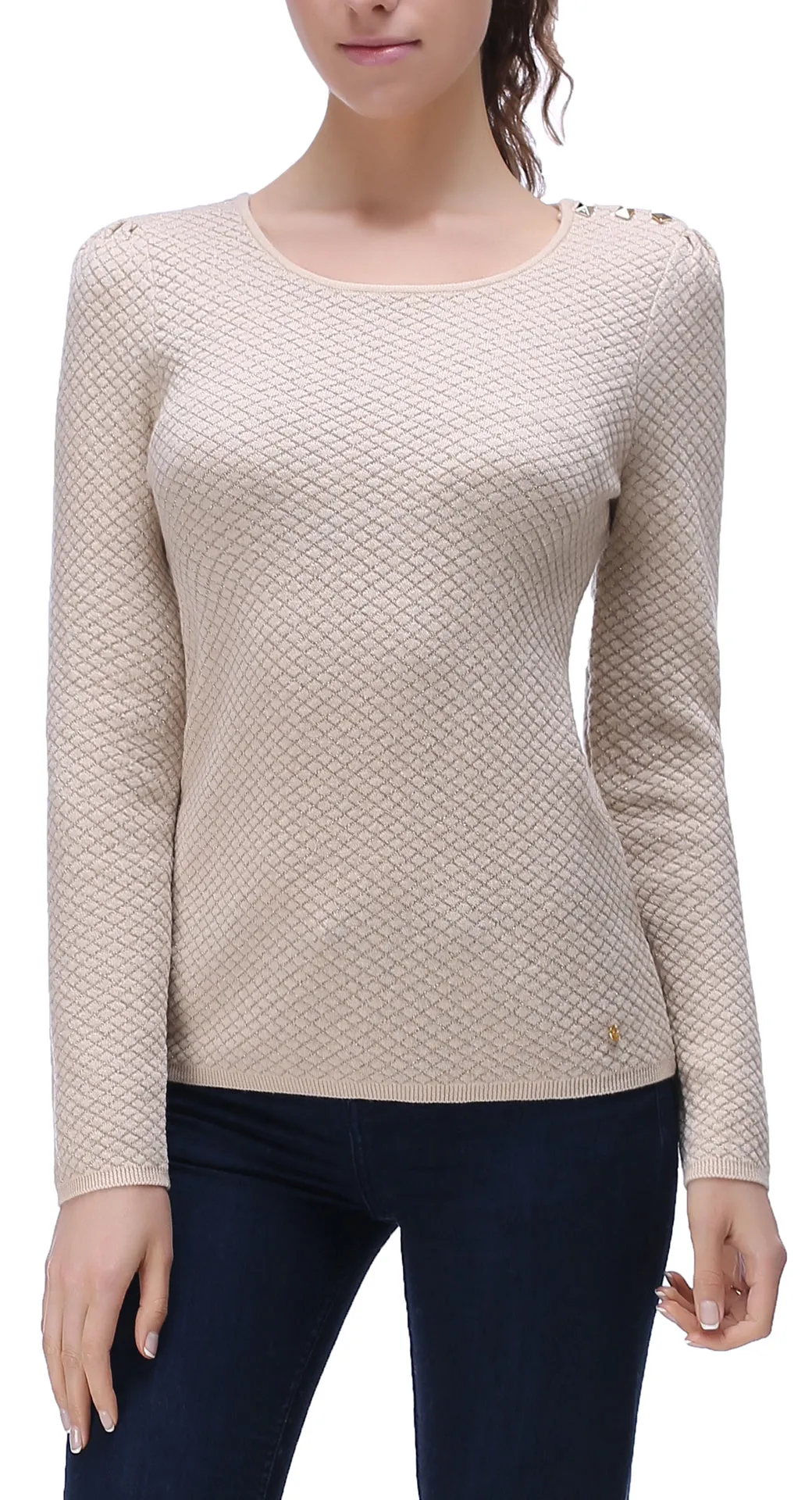 RH Women's Elegant Casual Warm Long Sleeve Pullover Sweater Top Outwear RH2064