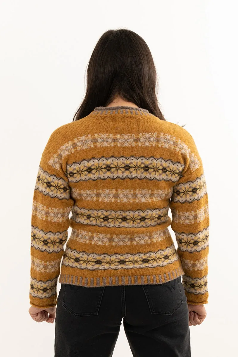 Womens Pitmedden fair isle jumper - Yellow