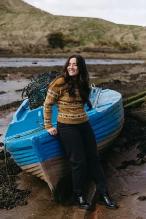 Womens Pitmedden fair isle jumper - Yellow